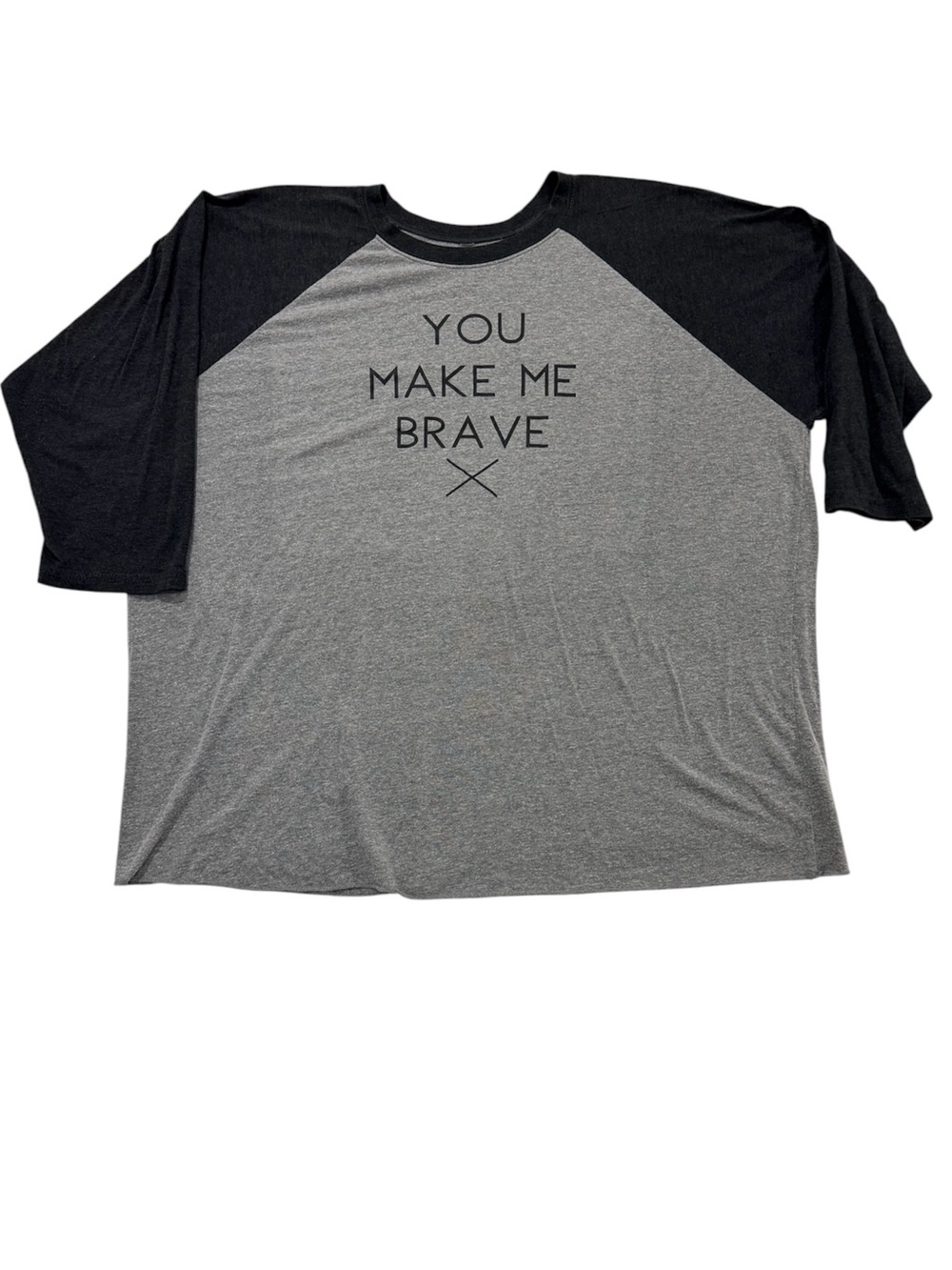 No Brand Women’s Baseball Tee Long Sleeve You Make Me Brave Size 3X